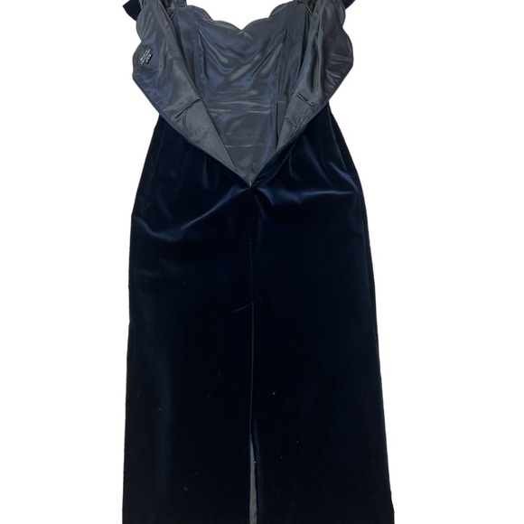Vintage Monsoon Twilight Velvet Dress UK 16 US 12 Runs Small Prom Evening Gown - Picture 5 of 12